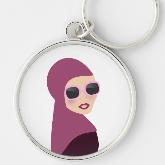 Islamitische sjalmoslima hijab-stijl sleutelhanger (Voorkant)