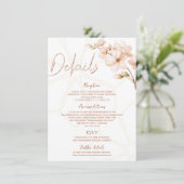 Islamitische Terracotta Floral Nikah Walima - Gege Kaart (Staand voorkant)