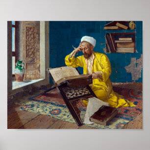 Islamitische theoloog met Koran   Osman Hamdi Bey  Poster