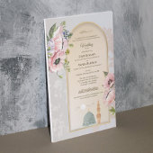 Islamitische Trouwkaart Roze Acryl Uitnodiging