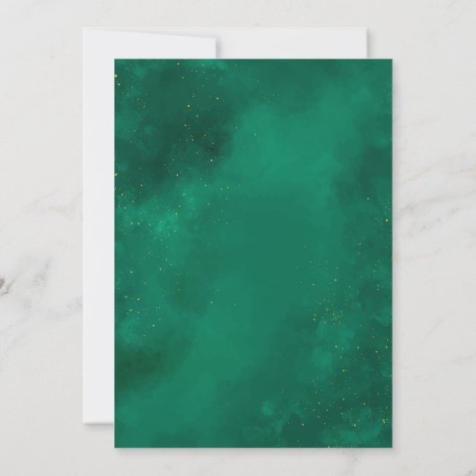 Islamitische Trouwkaart, Smaragdgroene Trouw Kaart (Achterkant)