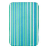 Islamitische Turquoise, Aqua, White Striped Patter Badmat (Voorkant Verticaal)