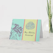 Islamitische turquoise felicitatie trouwkaart kaart (Voorkant)