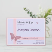 Islamitische uitnodiging voor Aqiqa - viering van (Staand voorkant)