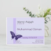 Islamitische uitnodiging voor Aqiqa - viering van  (Staand voorkant)