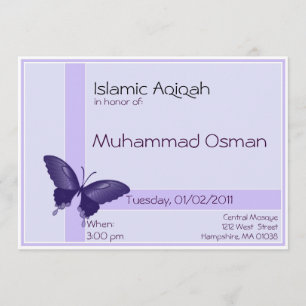 Islamitische uitnodiging voor Aqiqa - viering van