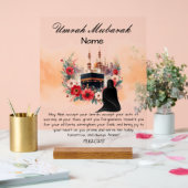 Islamitische Umrah Mubarak  Acryl Bord (Huwelijk)