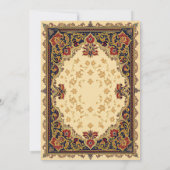 Islamitische vintage bruiloft uitnodiging goud roo (Achterkant)