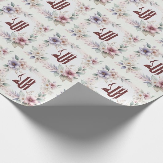 Islamitische Waterverf Floral Arabische Kalligrafi Cadeaupapier (Hoek)