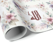 Islamitische Waterverf Floral Arabische Kalligrafi Cadeaupapier (Rol Hoek)