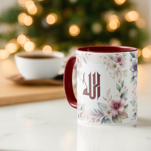 Islamitische Waterverf Floral Arabische Kalligrafi Mok