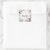 Islamitische Waterverf Floral Arabische kalligrafi Vierkante Sticker (Tas)