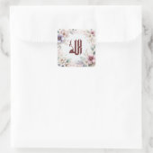 Islamitische Waterverf Floral Arabische Kalligrafi Vierkante Sticker (Tas)