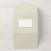 Islamitische WEDING NIKAH WALLIMAH Gold Floral All In One Uitnodiging (Buitenkant)