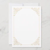 Islamitische witte Save The Date-aankondigingskaar Date (Achterkant)