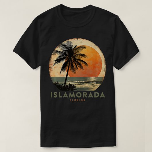 Islamorada FL Florida Keys  Palm Tree Beach T-shirt (Design voorkant)