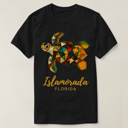Islamorada FL Florida Keys Tribal Zee Turt T-shirt (Design voorkant)