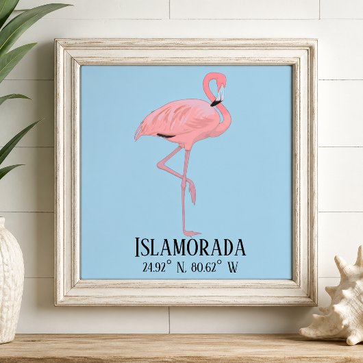 Islamorada FL Keys Breedtegraad Lengtegraad Strand Tegeltje
