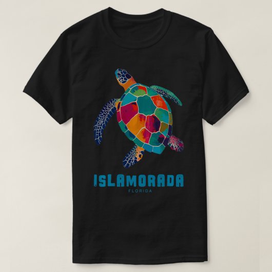 Islamorada FL  Zee Turtle Vakantie Florida T-shirt (Design voorkant)