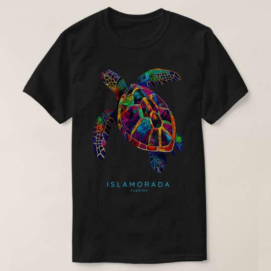 Islamorada FL  Zee Turtle Vakantie Florida T-shirt (Design voorkant)