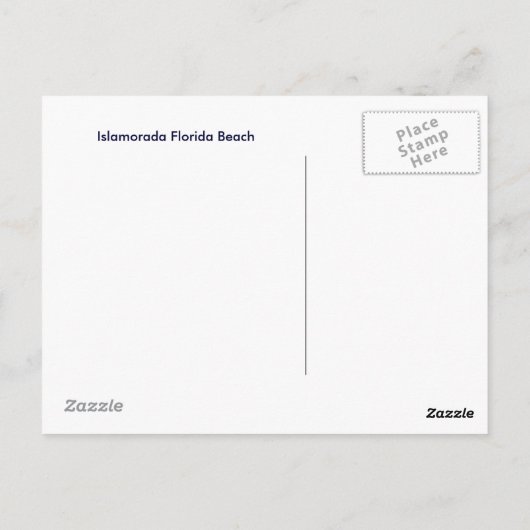 Islamorada Florida Beach Briefkaart (Achterkant)