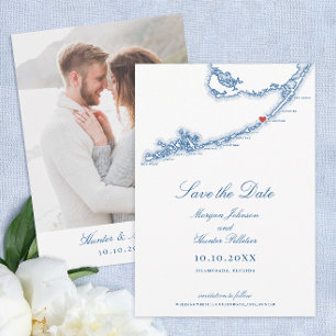 Islamorada Florida Keys Elegante Marine Blauwe Huw Save The Date
