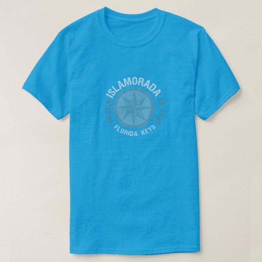 Islamorada Florida Keys nautische breedtegraad T-shirt (Design voorkant)