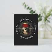 Islamorada Florida Keys Pirate Skull Briefkaart (Staand voorkant)