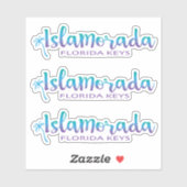 Islamorada Florida Keys-plaat van drie Sticker (Vel)