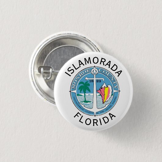 Islamorada - Florida Keys Ronde Button 3,2 Cm (Voorkant /achterkant)