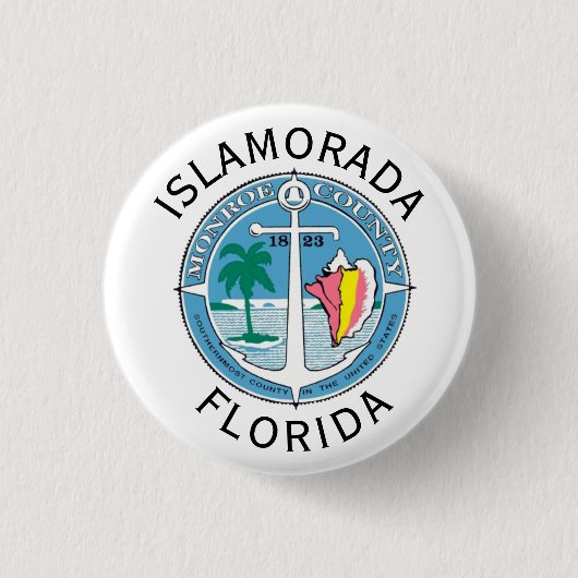 Islamorada - Florida Keys Ronde Button 3,2 Cm (Voorkant)