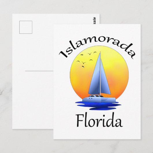 Islamorada Florida Keys Sailing Briefkaart (Voorkant / Achterkant)