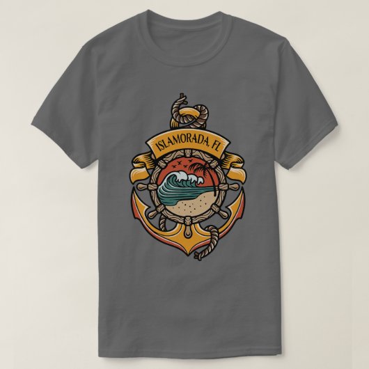 Islamorada Florida Keys Varen Vist Zeilen Be T-shirt (Design voorkant)