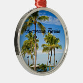 Islamorada, Florida Palm Trees Metalen Ornament (Rechts)