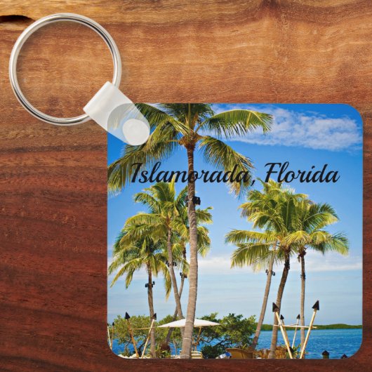 Islamorada, Florida Palm Trees Sleutelhanger (Voorkant)
