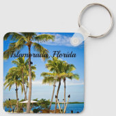 Islamorada, Florida Palm Trees Sleutelhanger (Achterkant)