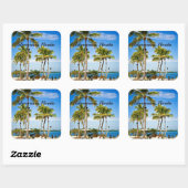 Islamorada, Florida Palm Trees Vierkante Sticker (Vel)