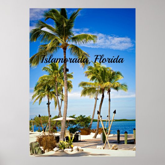 Islamorada, Florida Palmbomen Poster (Voorkant)