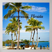 Islamorada, Florida Palmbomen Poster (Voorkant)