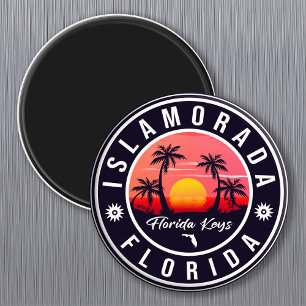 Islamorada Florida Retro Sunset Beach Souvenirs Magneet