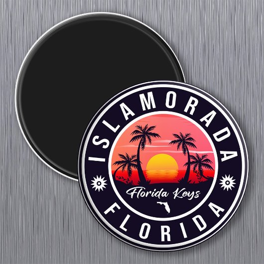 Islamorada Florida Retro Sunset Beach Souvenirs Magneet