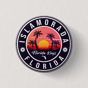 Islamorada Florida Retro Sunset Beach Souvenirs Ronde Button 3,2 Cm