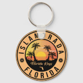 Islamorada Florida Retro Sunset Beach Souvenirs Sleutelhanger (Voorkant)