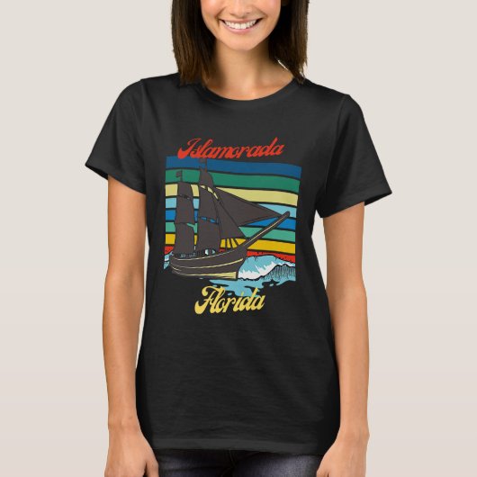Islamorada Florida Sailing Sailboat Captain T-shirt (Voorkant)
