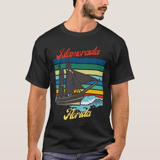 Islamorada Florida Sailing Sailboat Captain T-shirt (Voorkant)