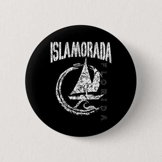 Islamorada Florida Souvenir Ronde Button 5,7 Cm (Voorkant)