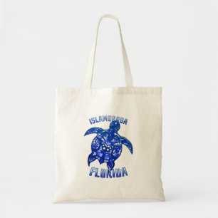 Islamorada Florida Vacation Tribal Turtle Tote Bag