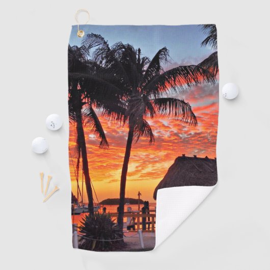 Islamorada, Florida zonsondergang Golfhanddoek (Insitu)