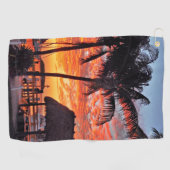 Islamorada, Florida zonsondergang Golfhanddoek (Horizontaal)