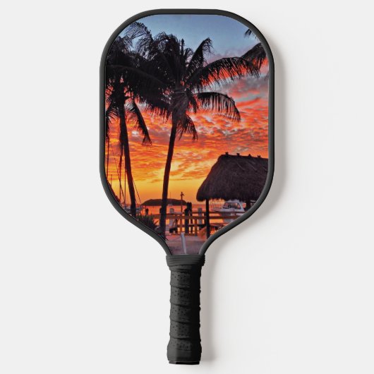 Islamorada, Florida zonsondergang Pickleball Paddle (Achterkant)